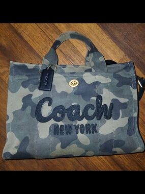 Coach Cargo Camo Large Tote Bag